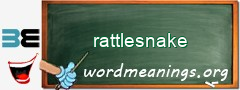 WordMeaning blackboard for rattlesnake